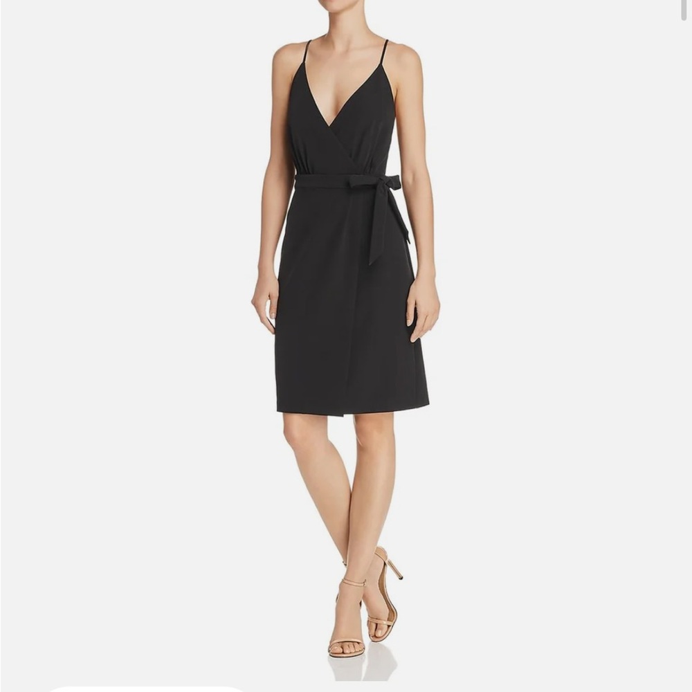Laundry by Shell Segal Side-Tie Faux-Wrap, Black Sz 8